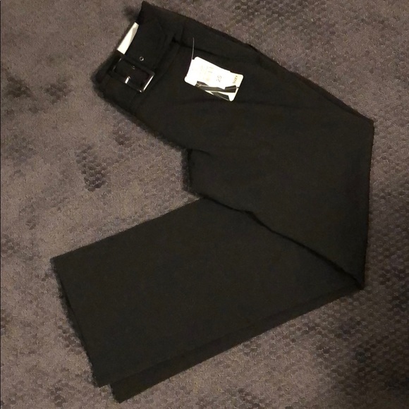 Brand new- Black formal wide leg pants with belt - Picture 1 of 1